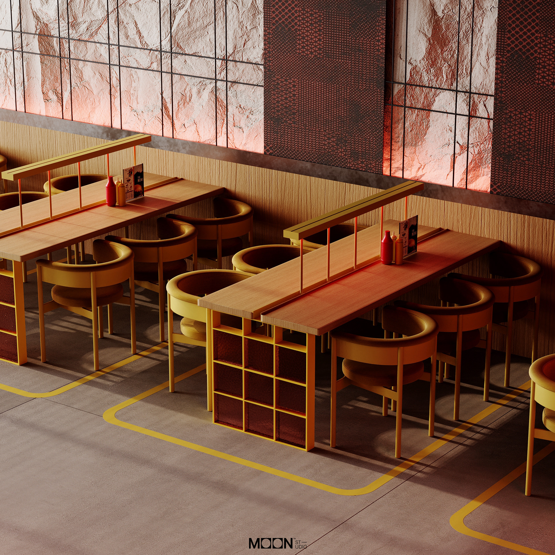 Chili House Burger餐厅设计丨Moon Studio-14