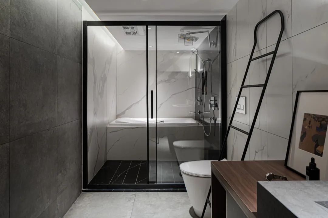 120m²暗黑系公寓，冷硬质感还原深邃本真！-40