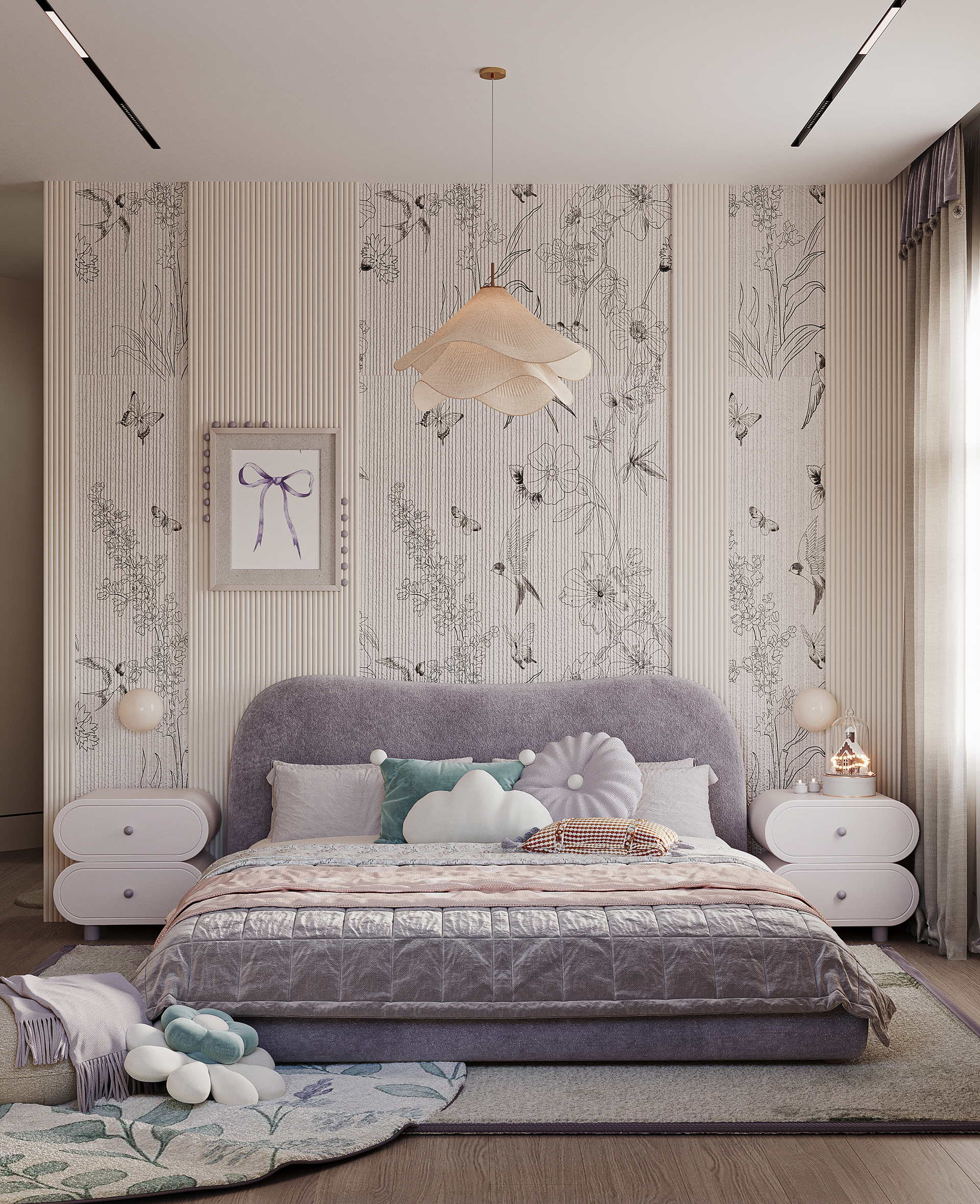 女孩卧室丨DEBO Design Studio-1