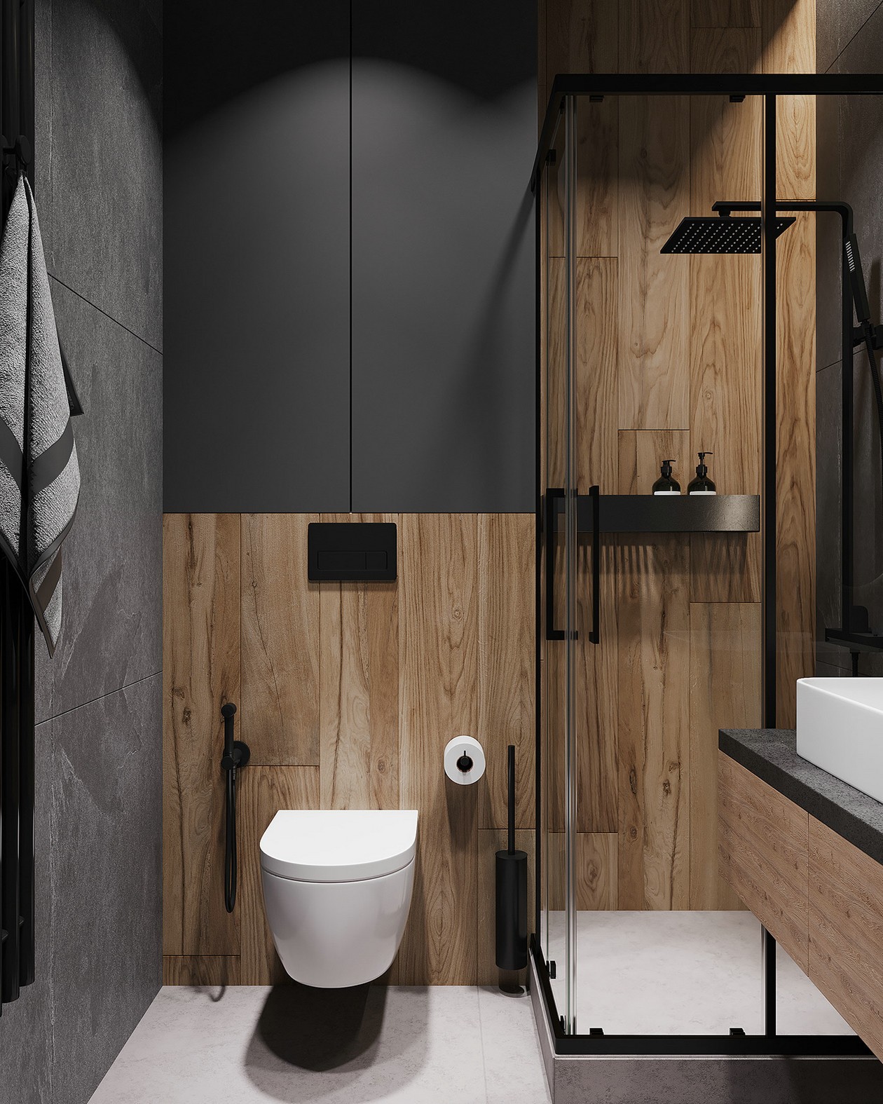 高级灰色系公寓设计-22