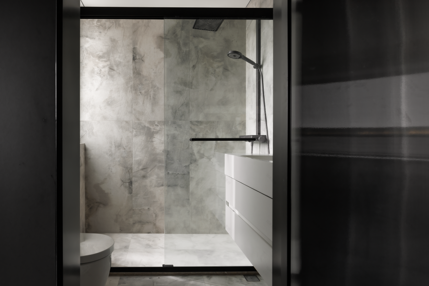 酷但“居家”,隐形收纳+“大平层”视野,无短板全能型暗调极简丨中国上海-73