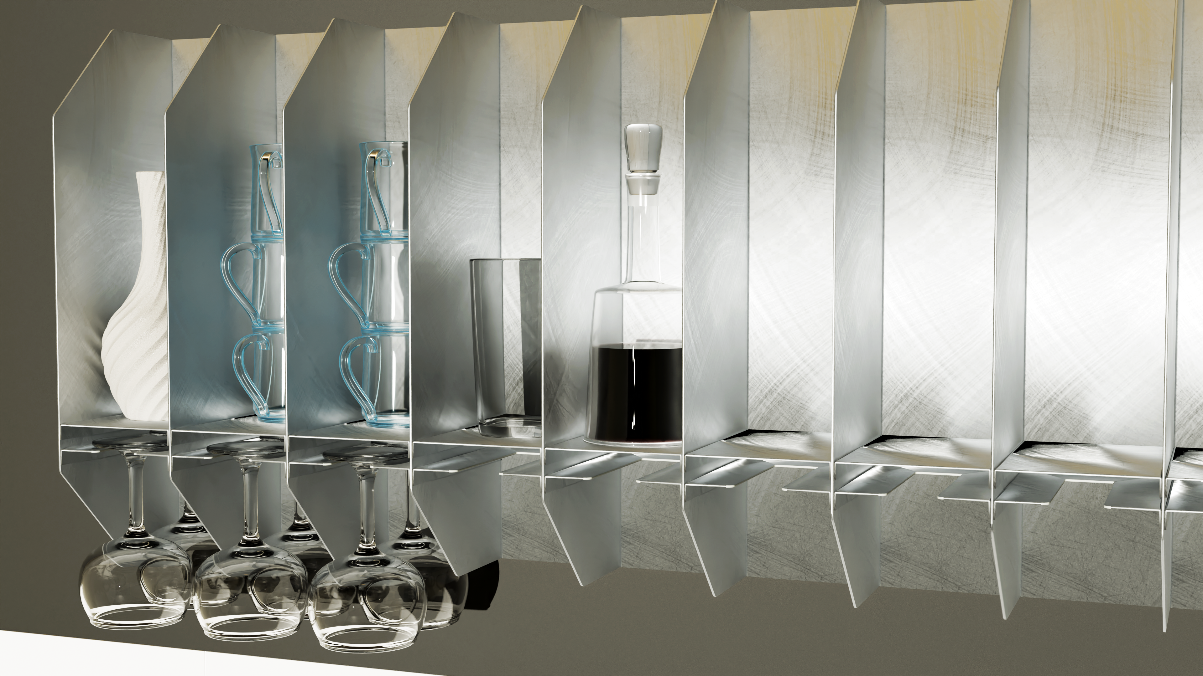Metal shelf, ANIMATION-6