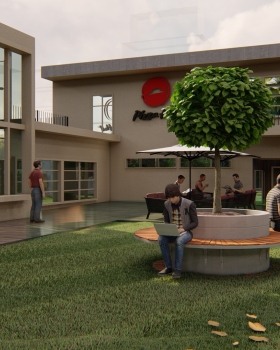 food court , shops & bank design