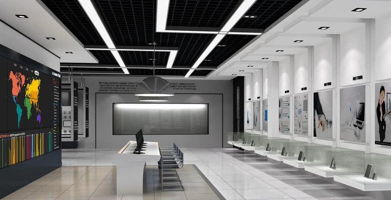 烟台惠通网络科技现代简约办公楼设计-4