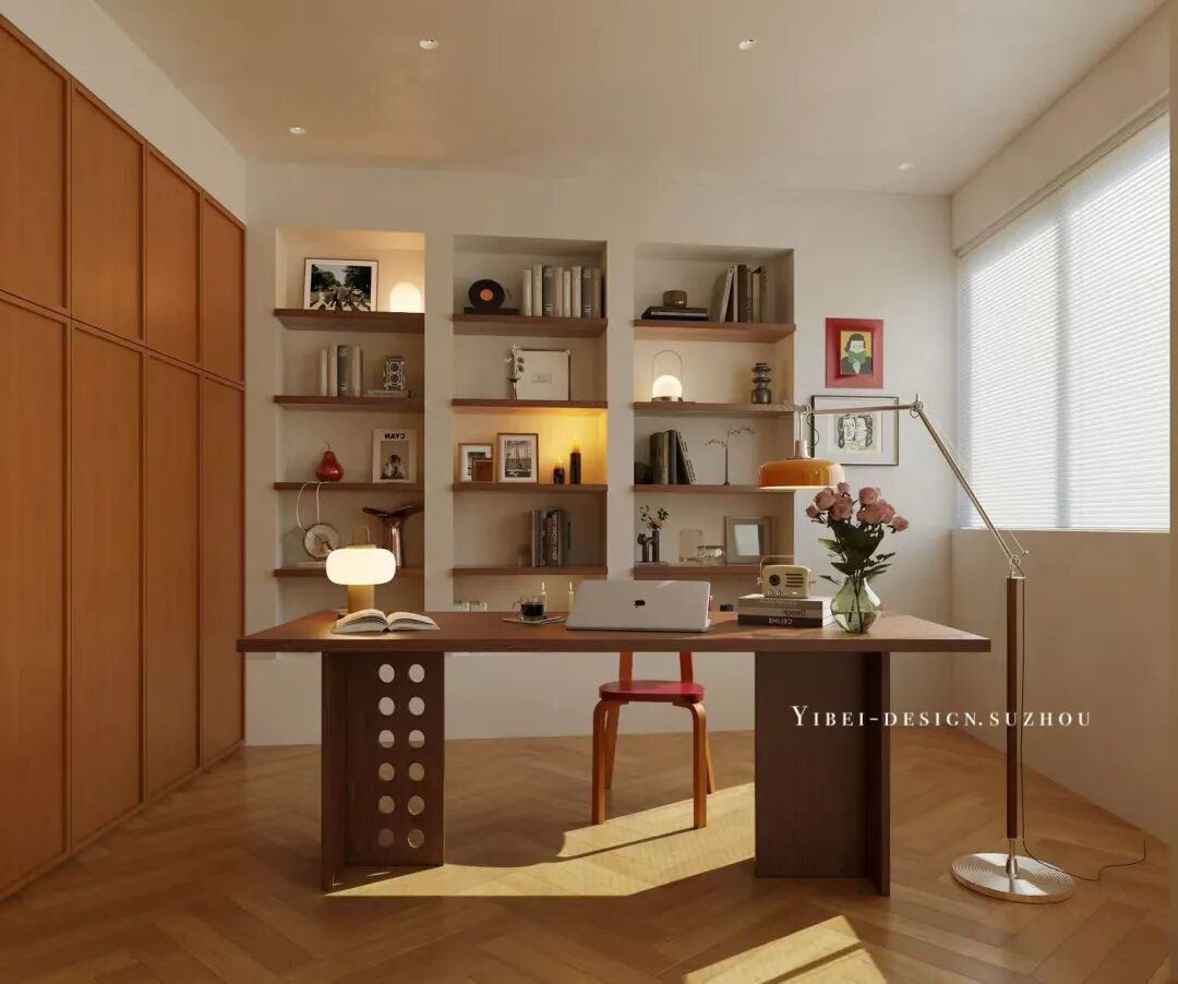 一体化客书房的秩序与浪漫 家装设计丨YIBEI DESIGN SUZHOU-10