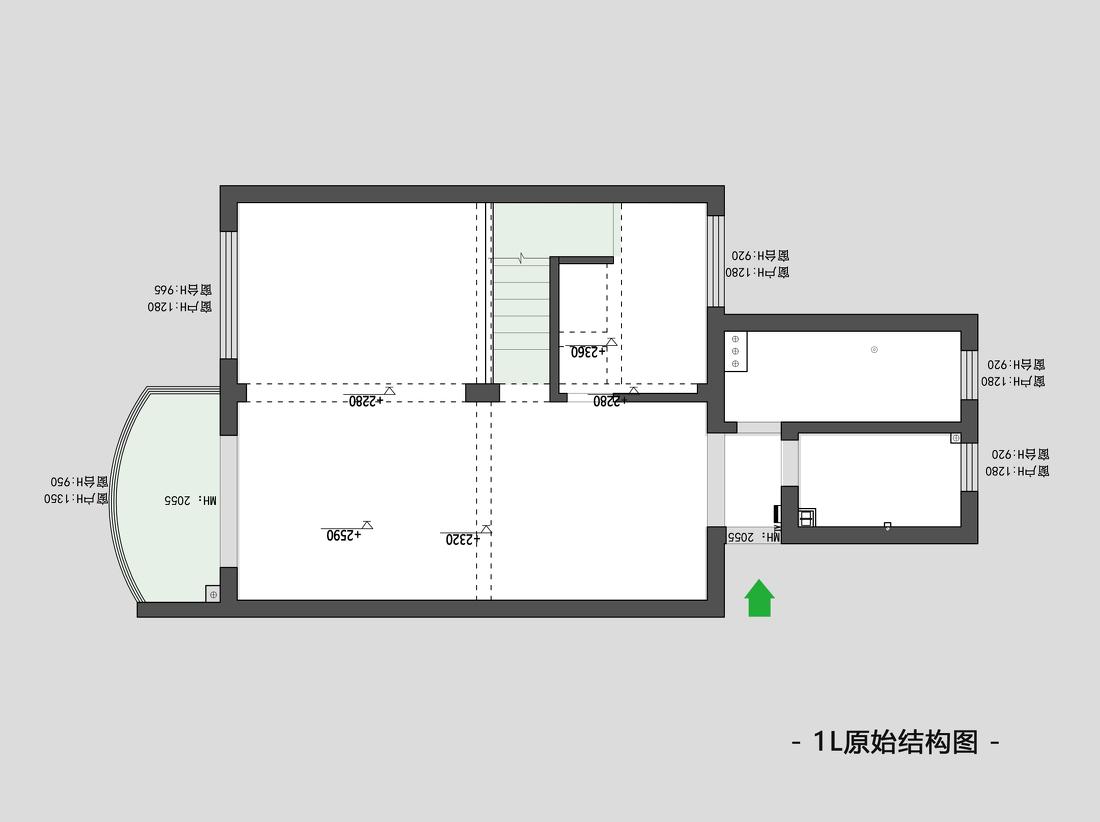 LDK 一体化原木风顶层复式设计-2