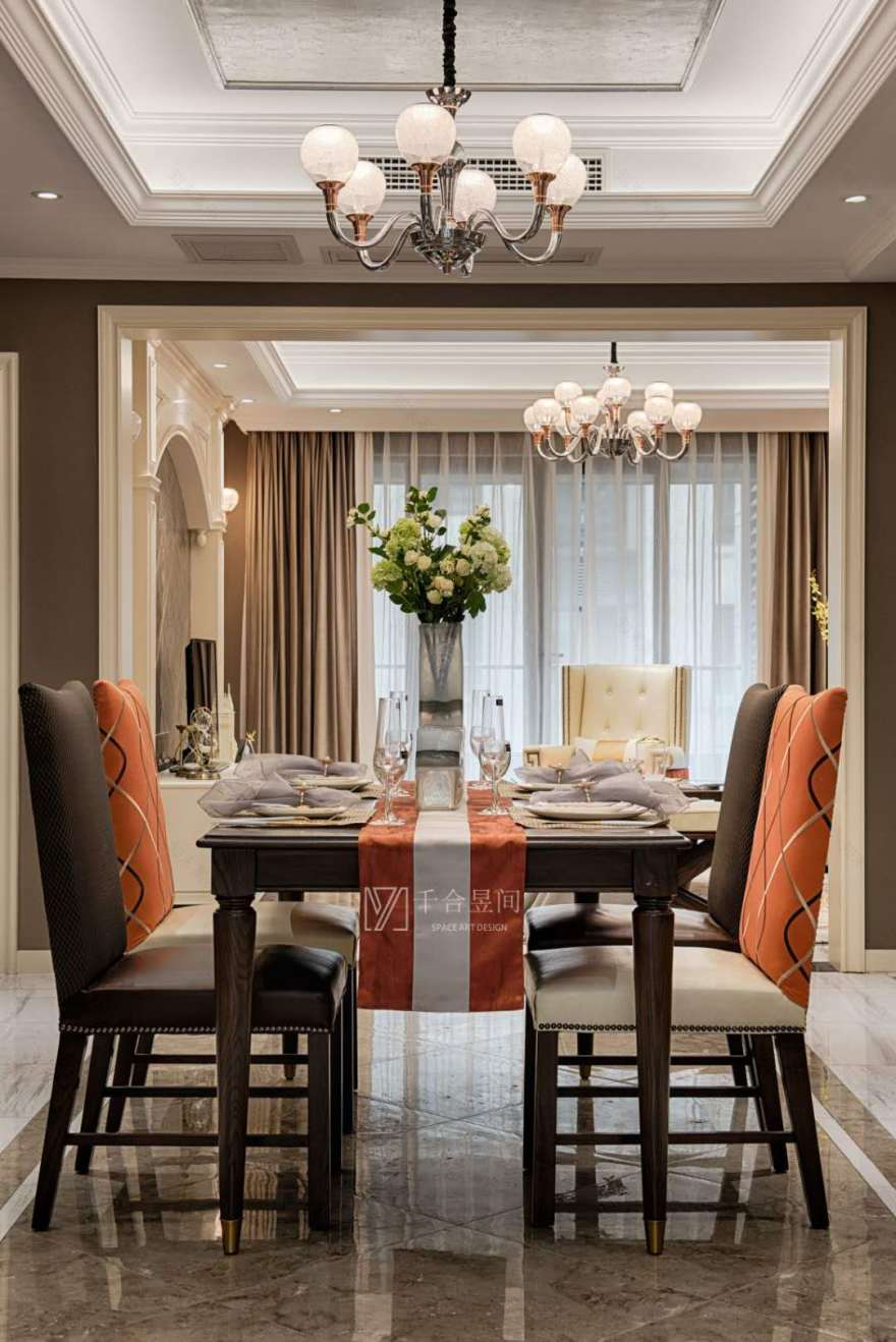 重庆约克郡壹號湖畔爱马仕风格私宅设计-32