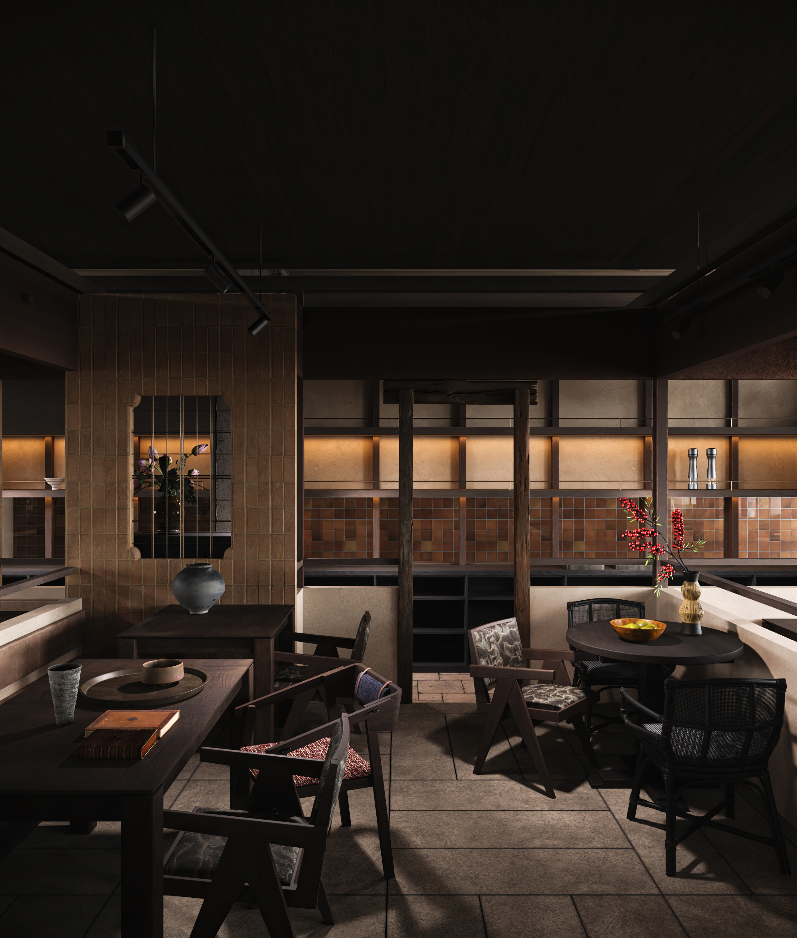 「时光味觉档案馆」—— 复古餐厅效果图-5