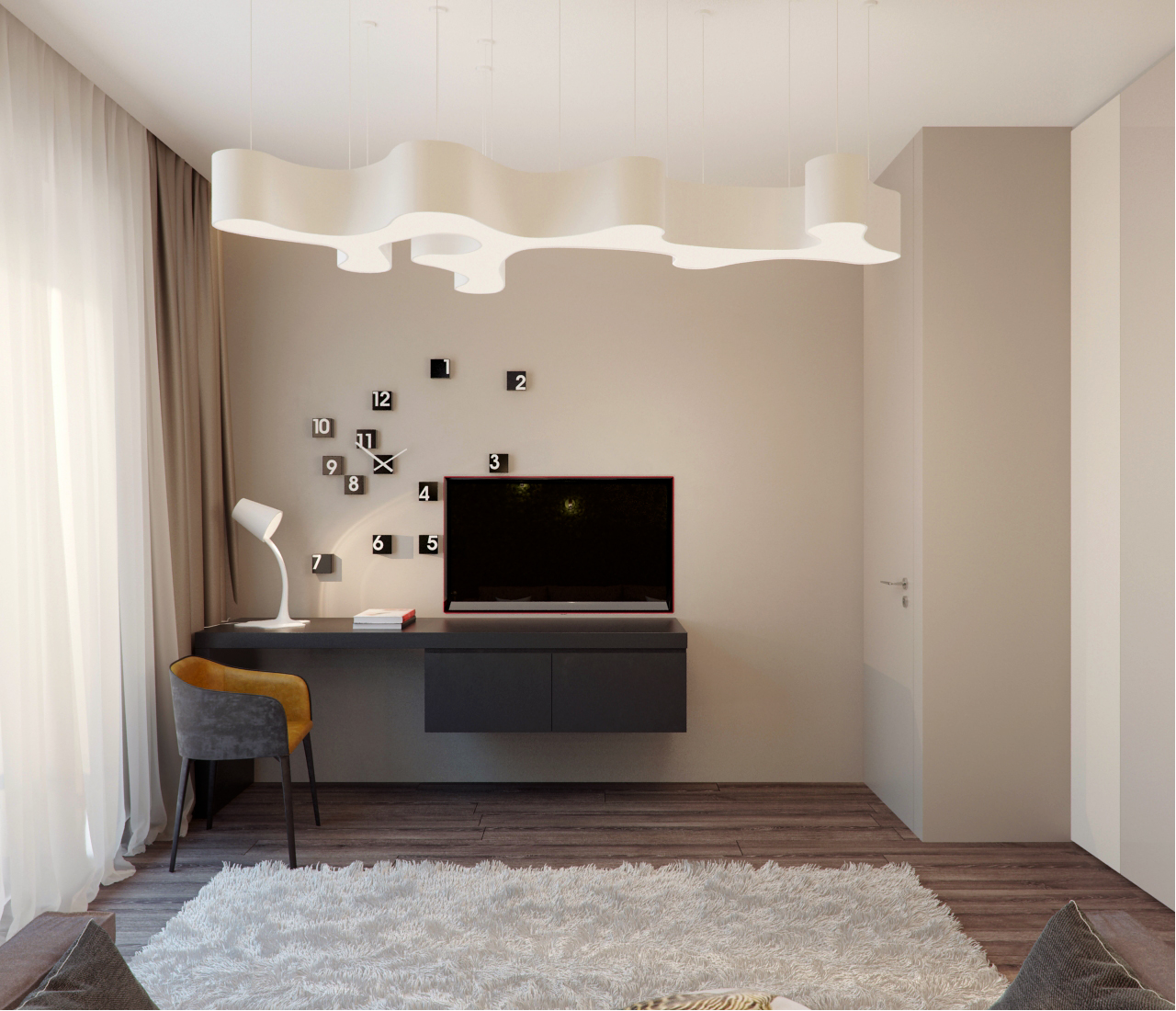 The interior of the apartment is 125 m  in a residential complex Felicita Alexandra Fedorova-11