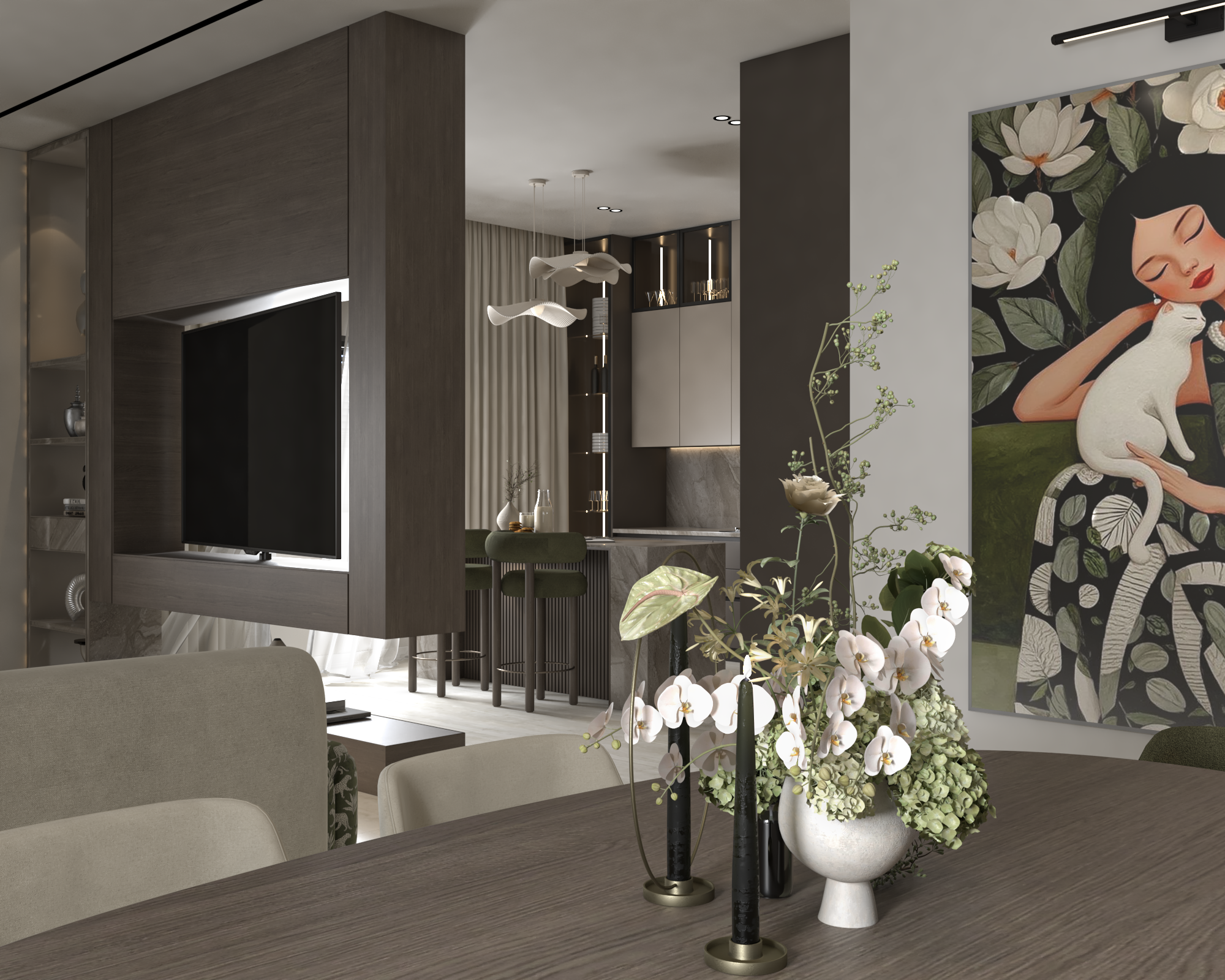 厨房、客厅与餐厅-7