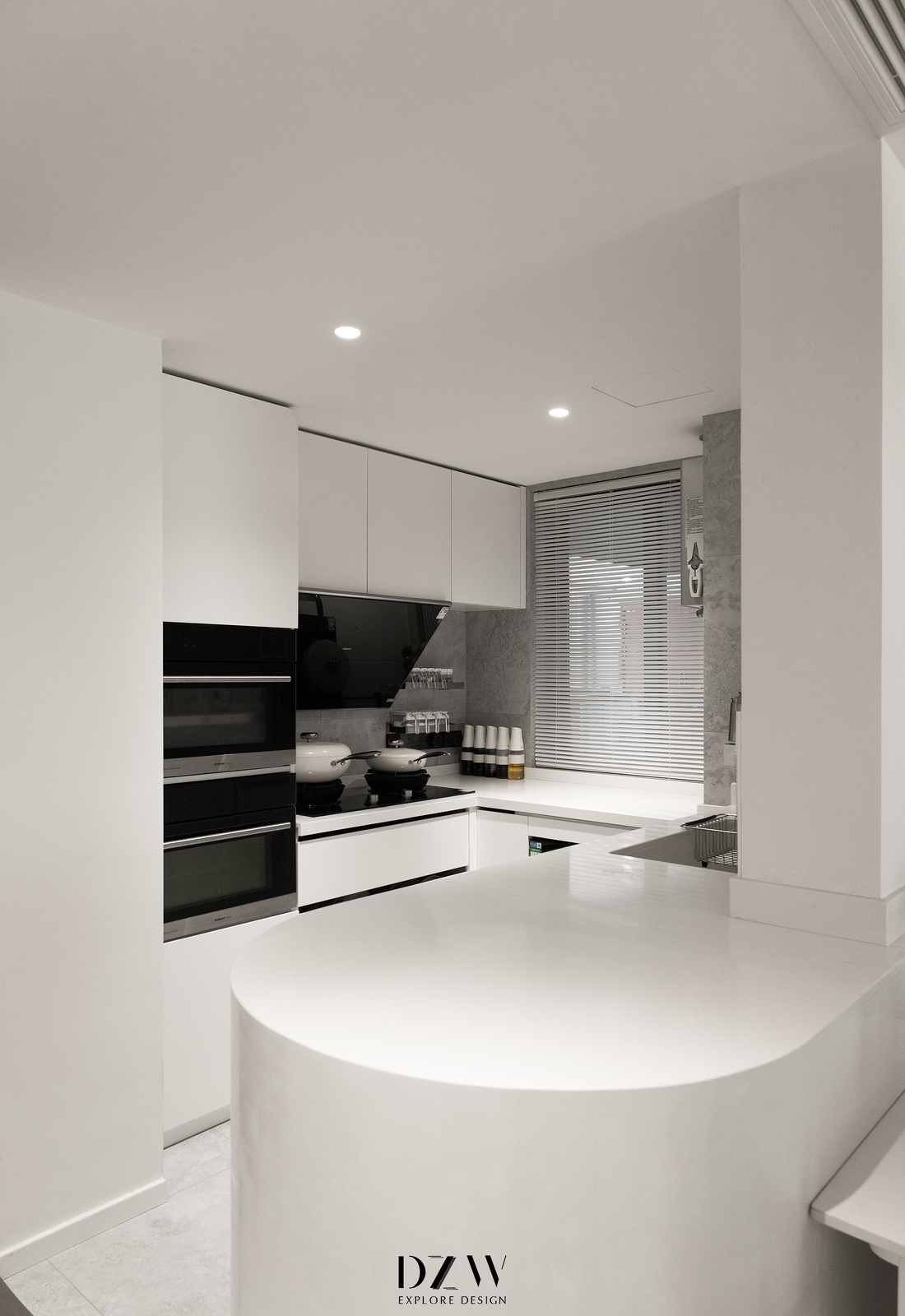 弧形拱门,波浪墙面新居设计-8