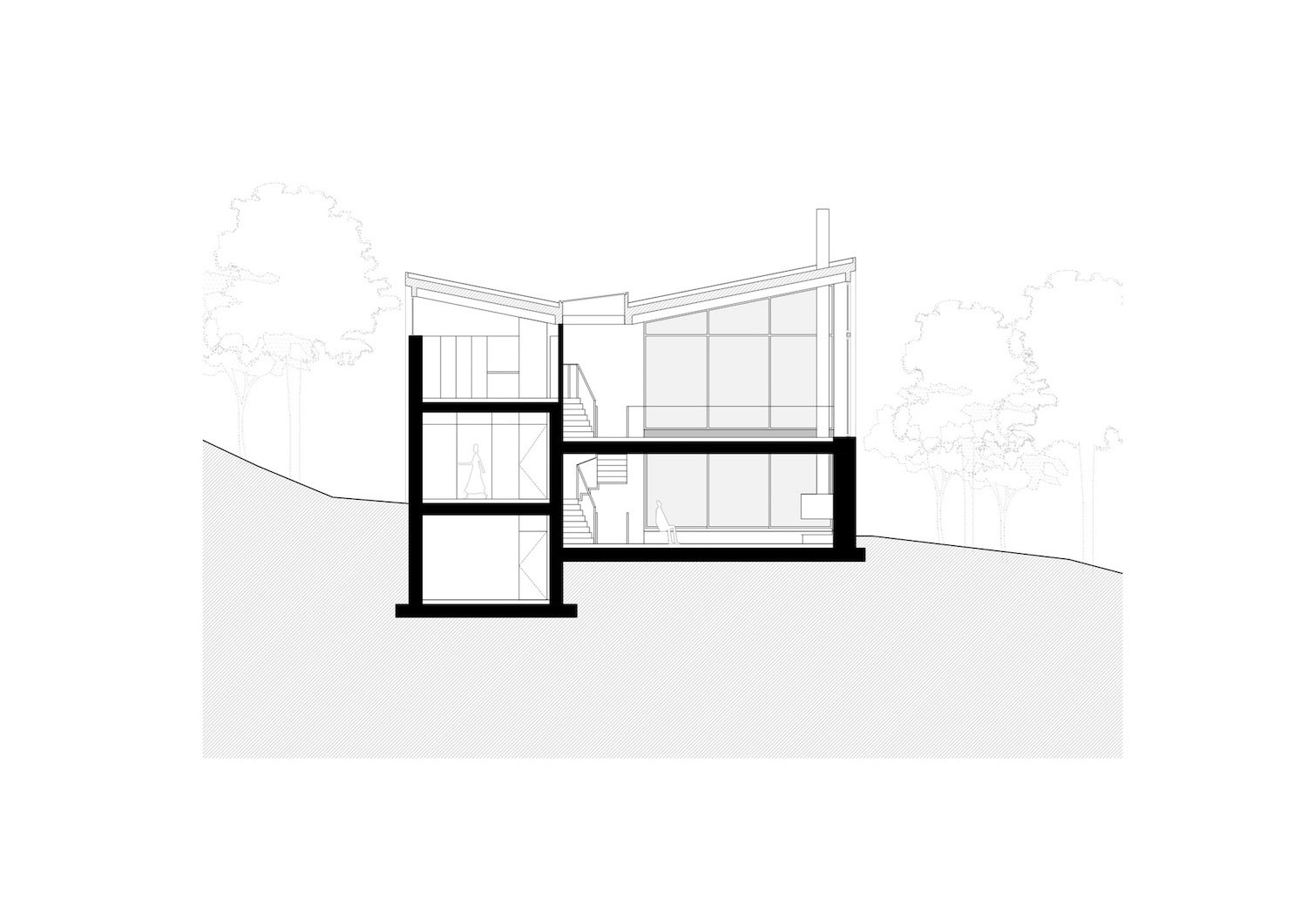 Amazing house with its facades completely open up through large glazing to the view of the pines trees   Page 3 of 3   CAANdesign  Architecture and home design blog-8