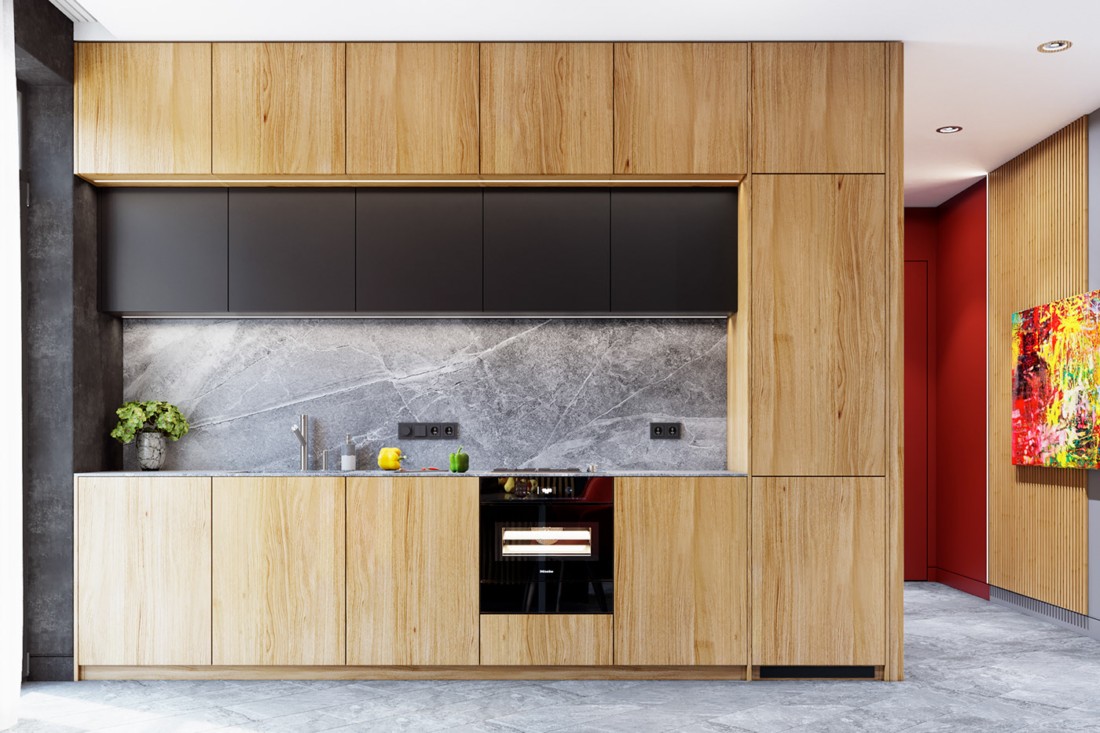 乌克兰 116㎡惊艳红色时尚美宅-7