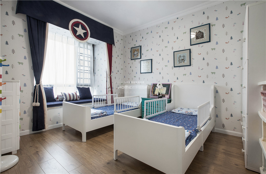 昆明红星紫郡现代美式家居设计-36