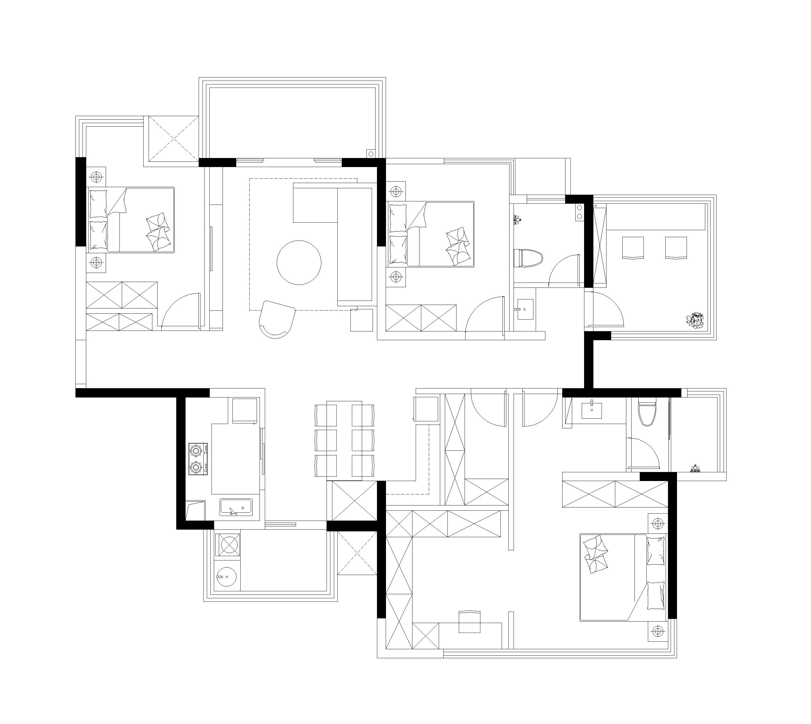 南宁领秀前城 128㎡三室设计丨中国南宁丨山楠设计-11
