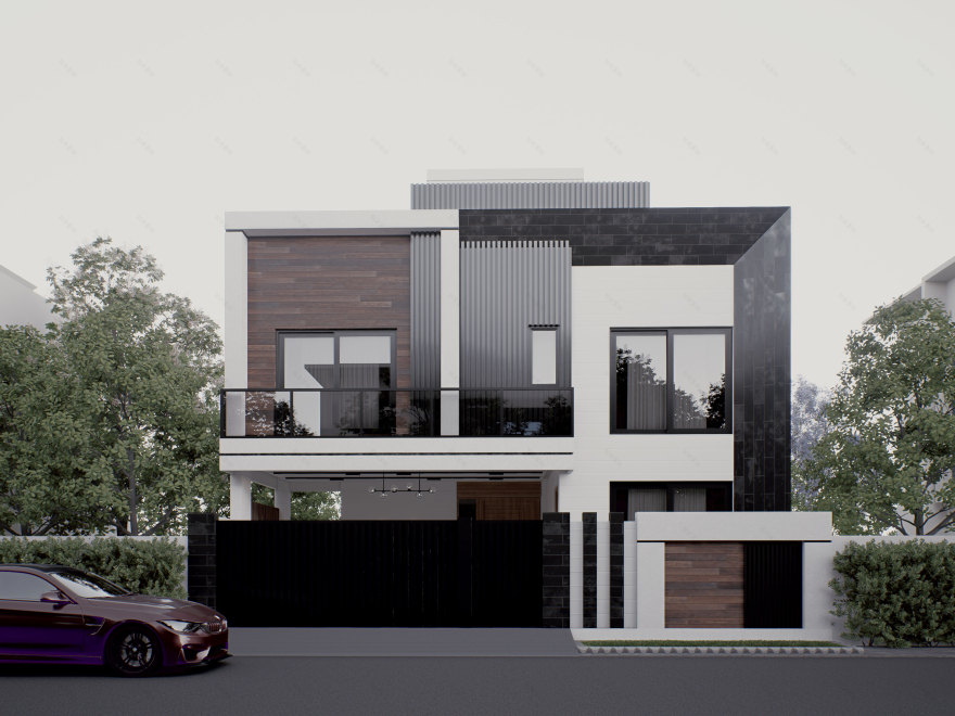 Modern House Exterior Rendering-1