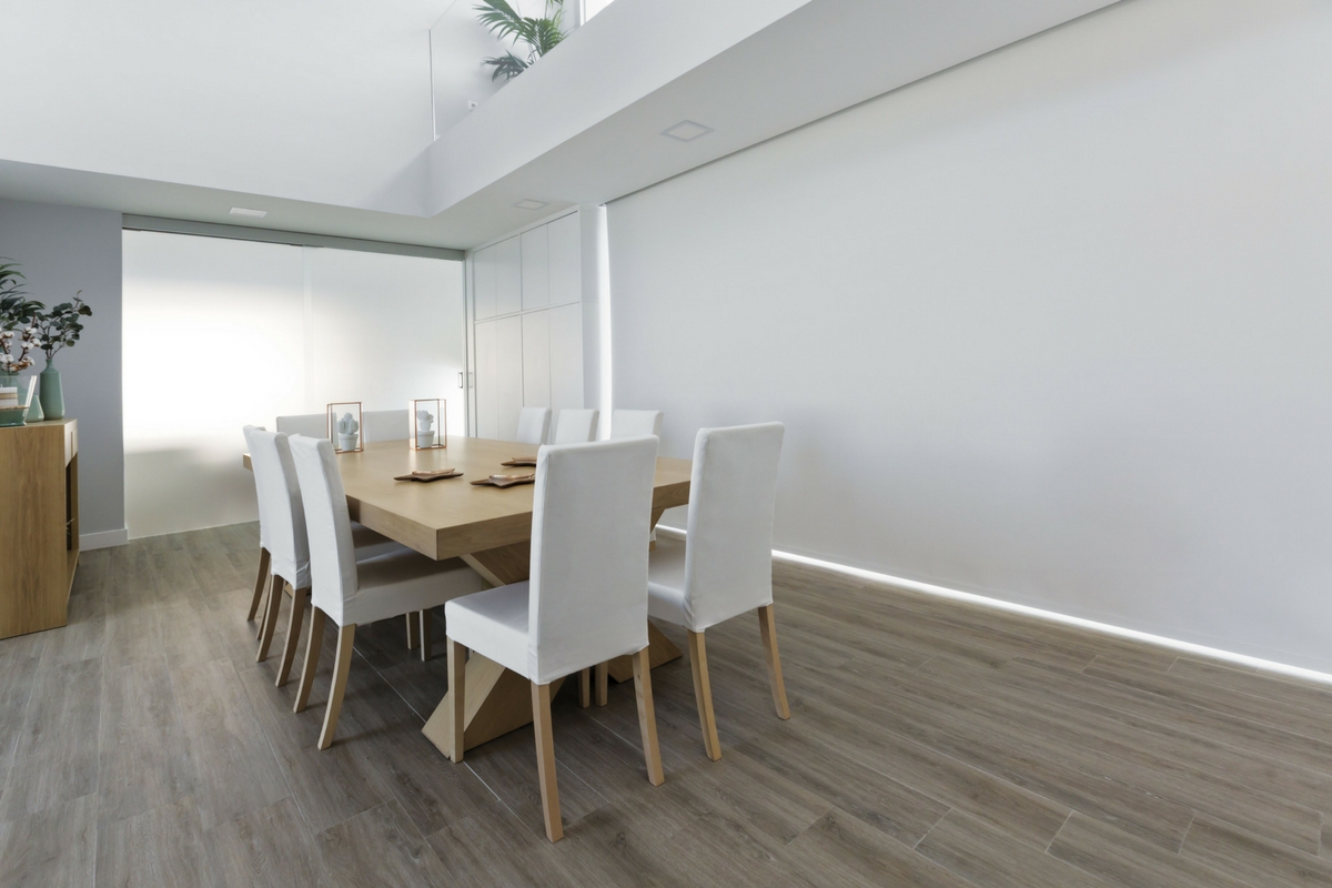 roller blinds installed in minimalist home-7