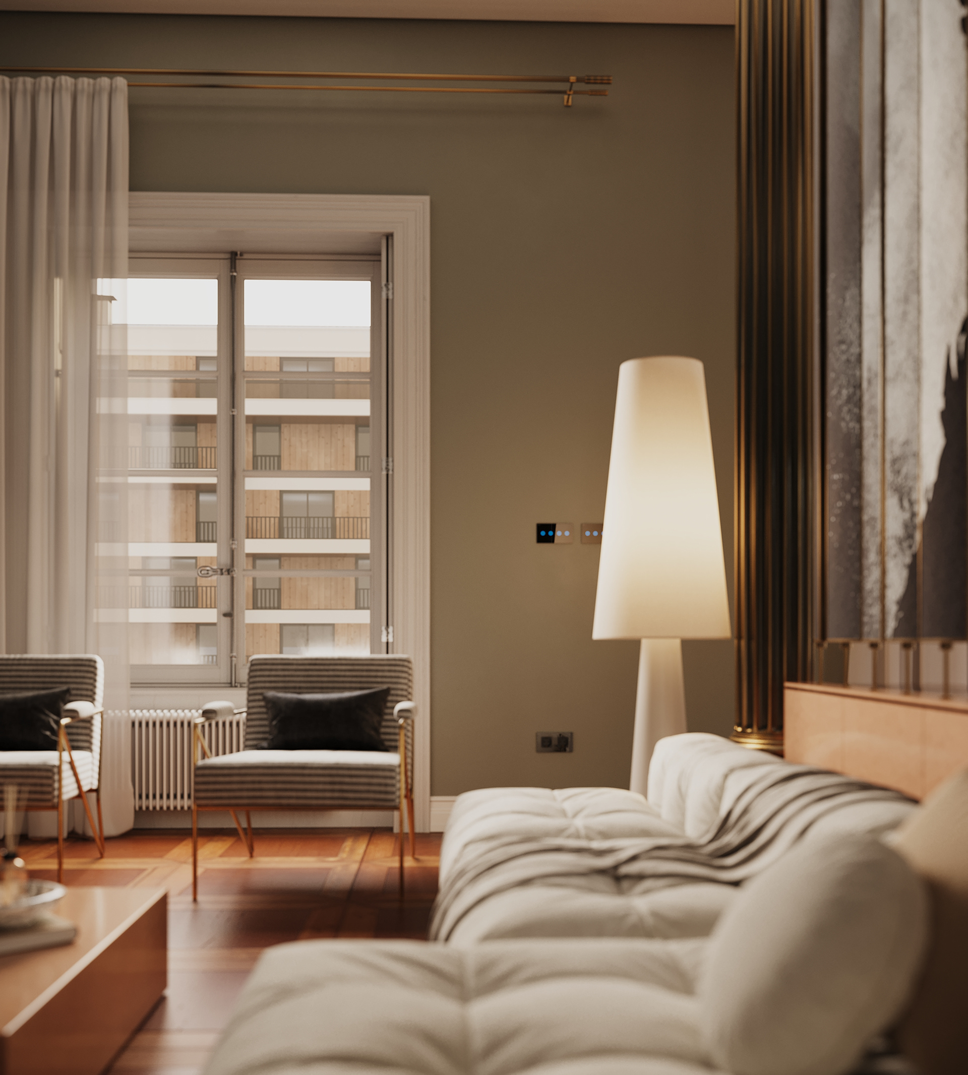 复古餐饮+起居区丨美国丨Mo Ashraf-13