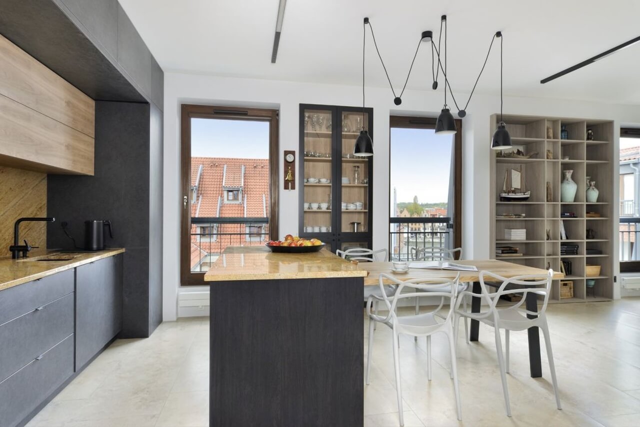 Wakacyjne mieszkanie w Gdańsku z widokiem na Żuraw i Motławę - PLN Design-0