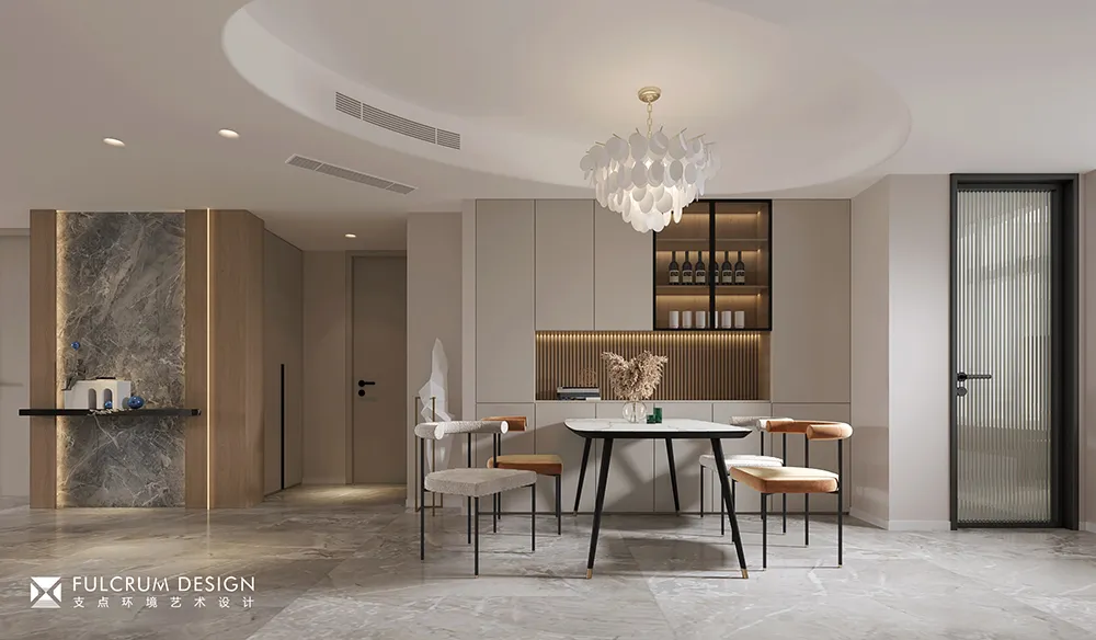 现代简约与美式风情的家居设计丨支点环境艺术设计-35
