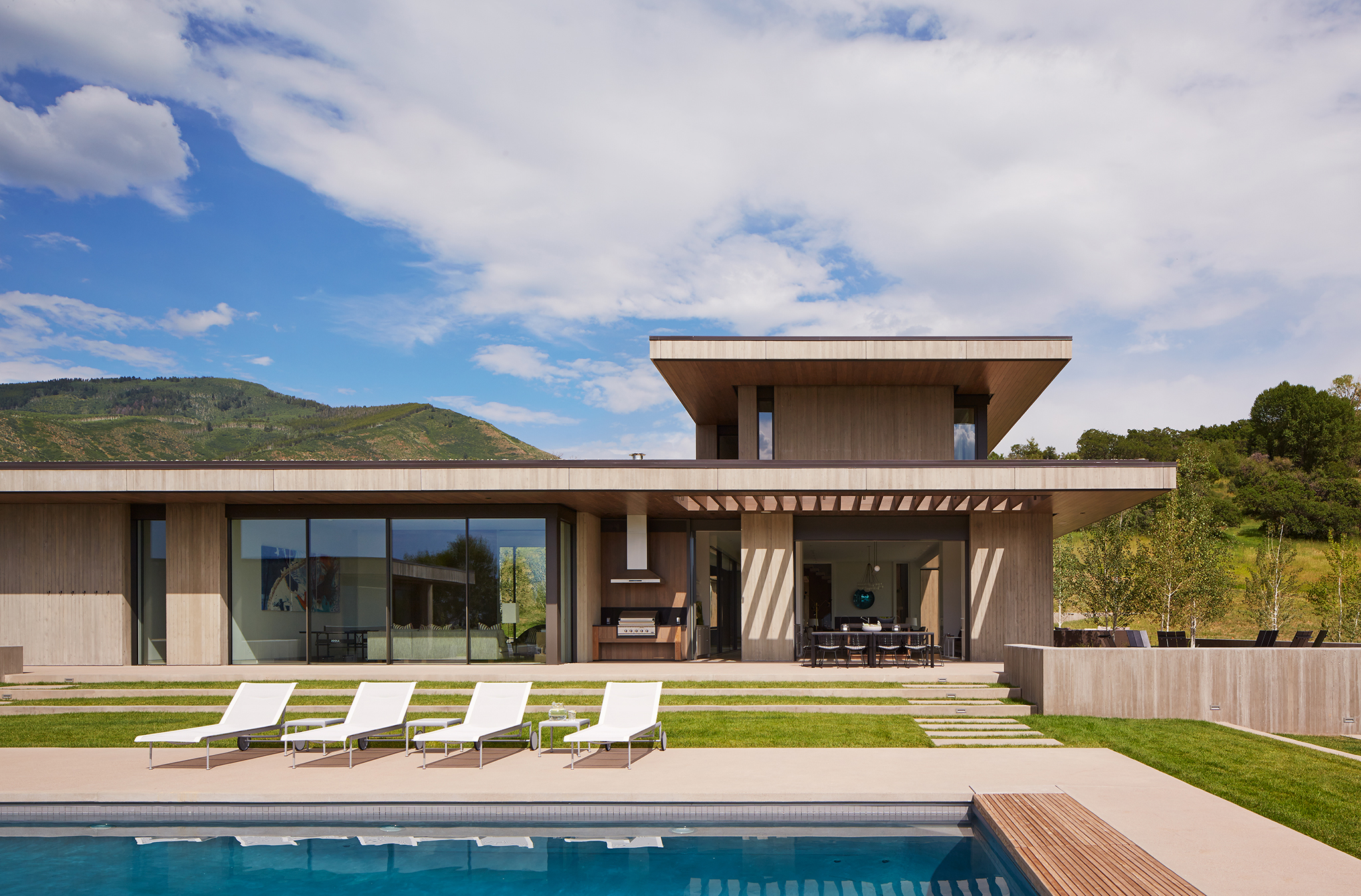 科罗拉多山脉现代住宅，室内外无缝融合-13