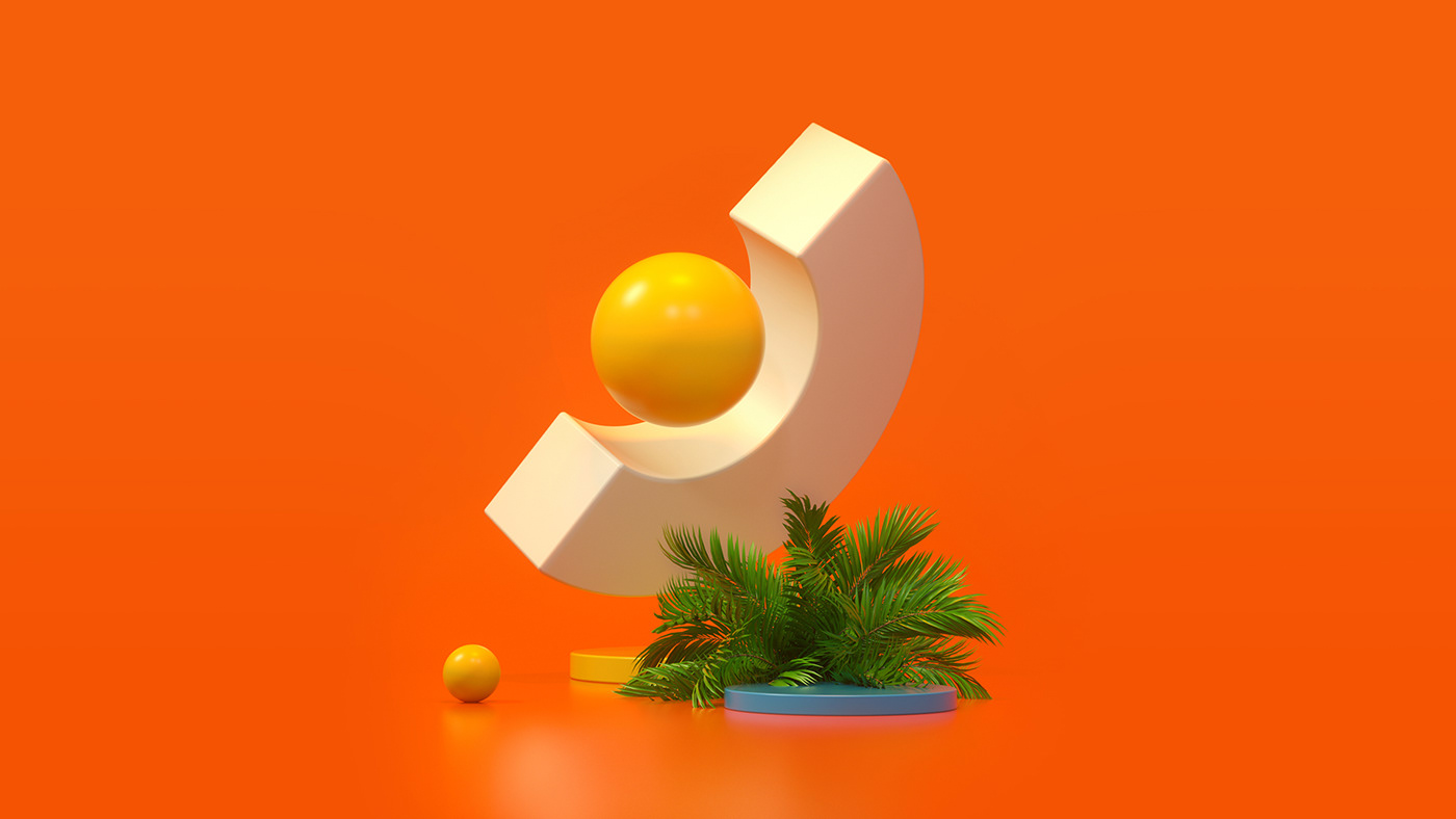 三维渲染的抽象建筑网页概念设计-5