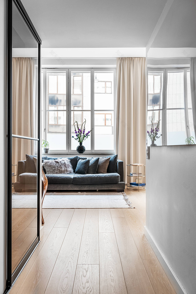 斯德哥尔摩 43 平米开放式公寓,设计巧藏卧室-10