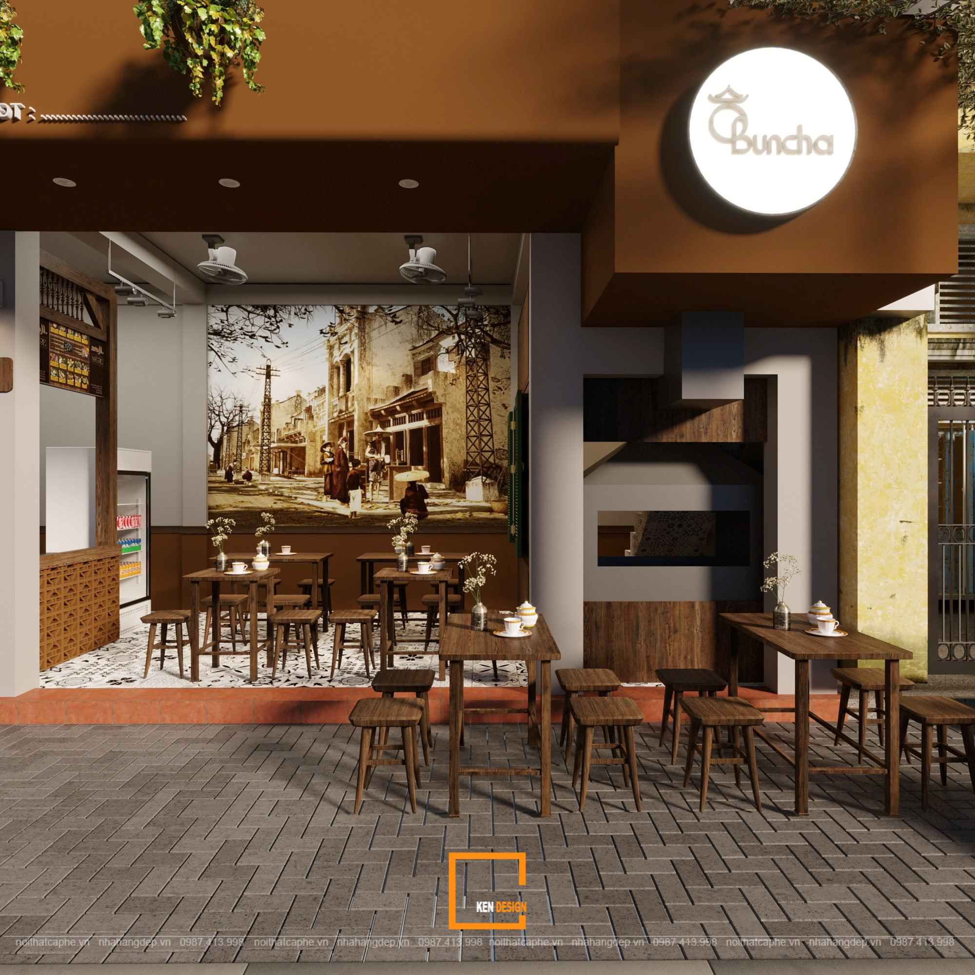 Ô Bun Cha餐厅设计丨越南河内丨KenDesign-27