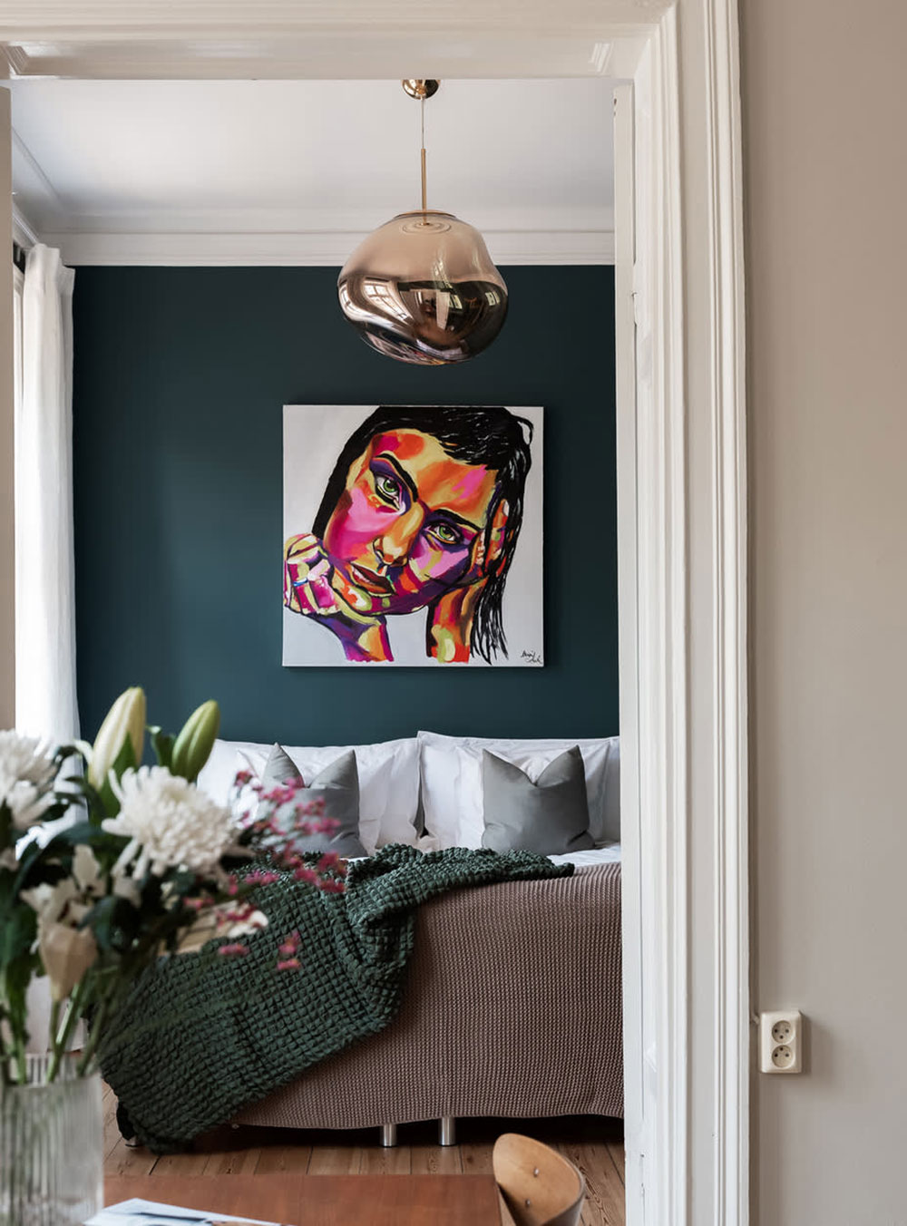 蓝色点缀的温馨斯德哥尔摩公寓-12