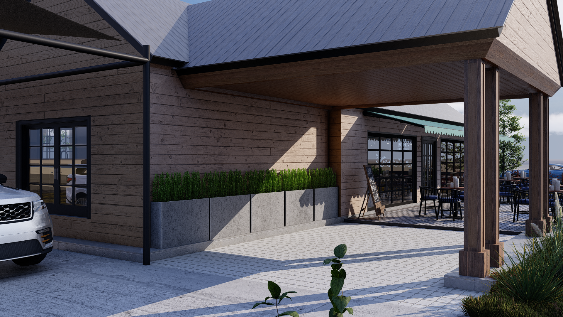 蓝灰色罗恩咖啡店丨United StatesTexas-5