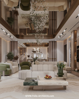 挑空客厅丨卡塔尔丨PATIO ARCHITECTS
