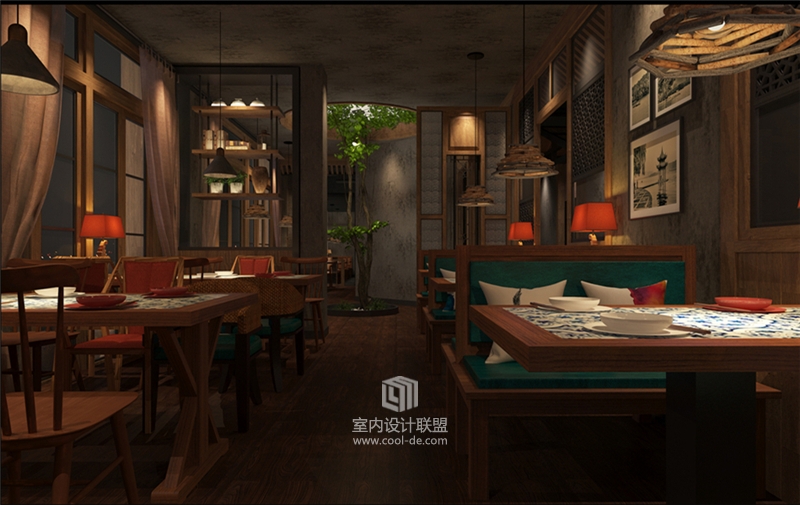 杭州品尚设计-西宁绿茶餐厅设计-12