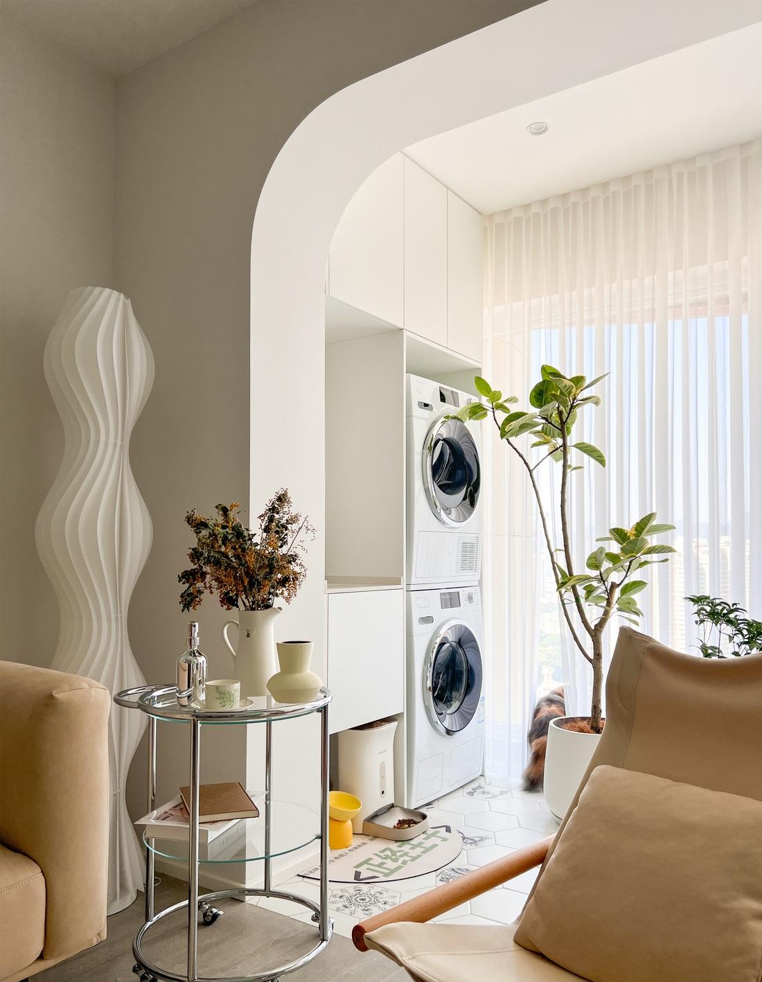 奶油北欧风精装房改造,90 后新人的温馨二人居-9