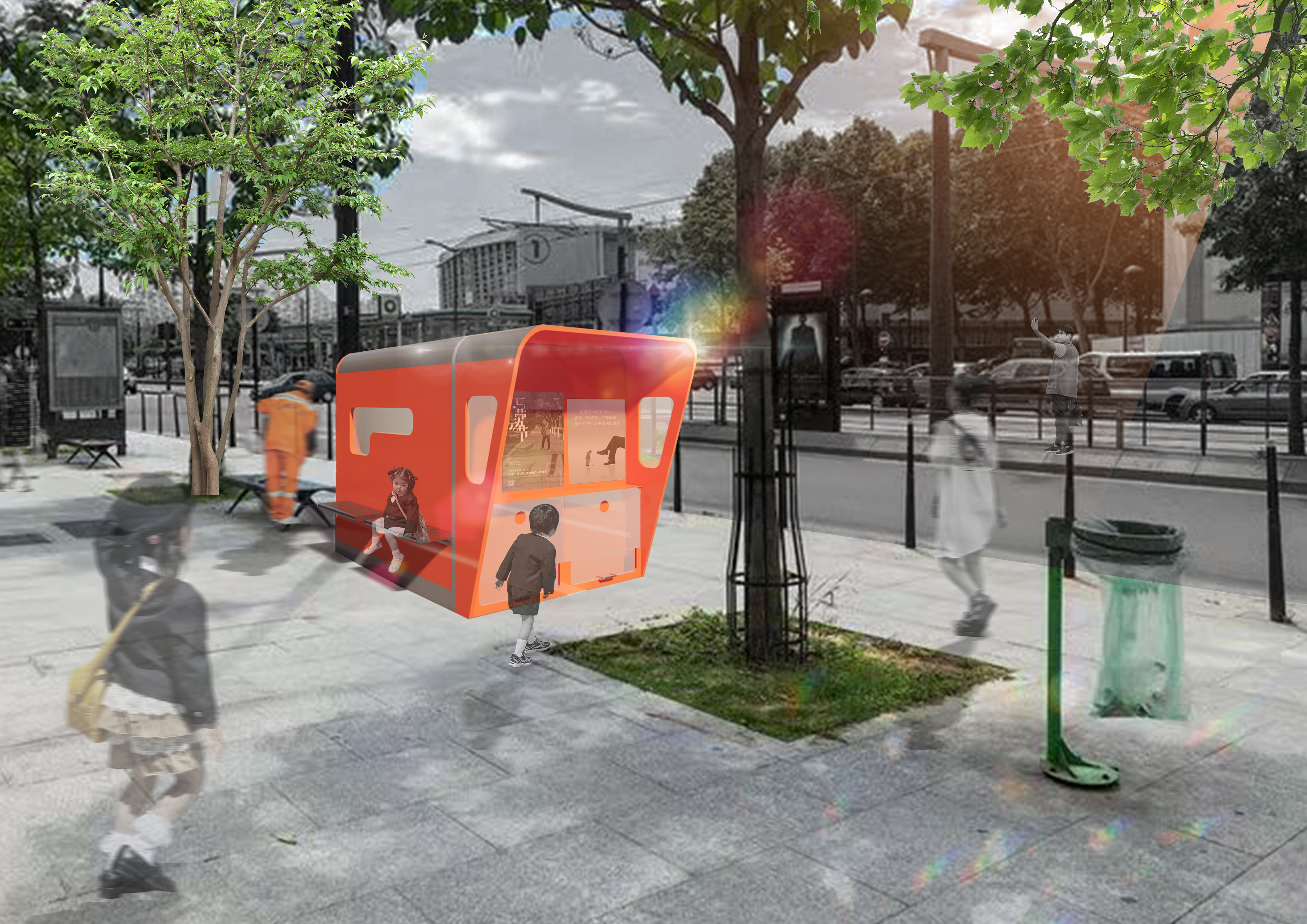 尘×橙光·环卫工人休息站设计丨湖南师范大学美术学院-13