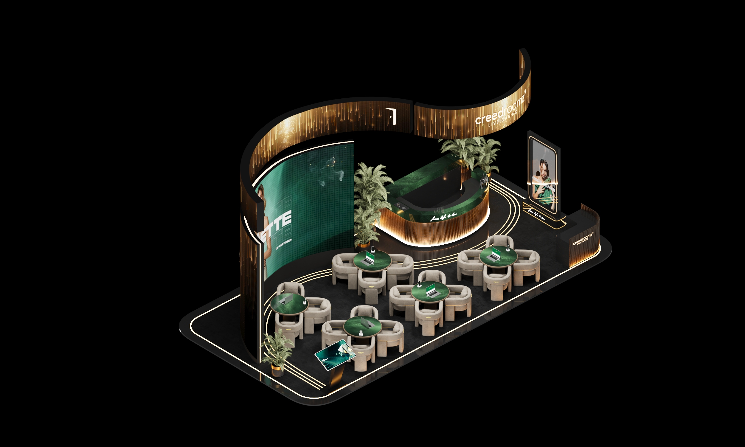 IGB Expo stand design for Creed Roomz (Soft Construct)-9