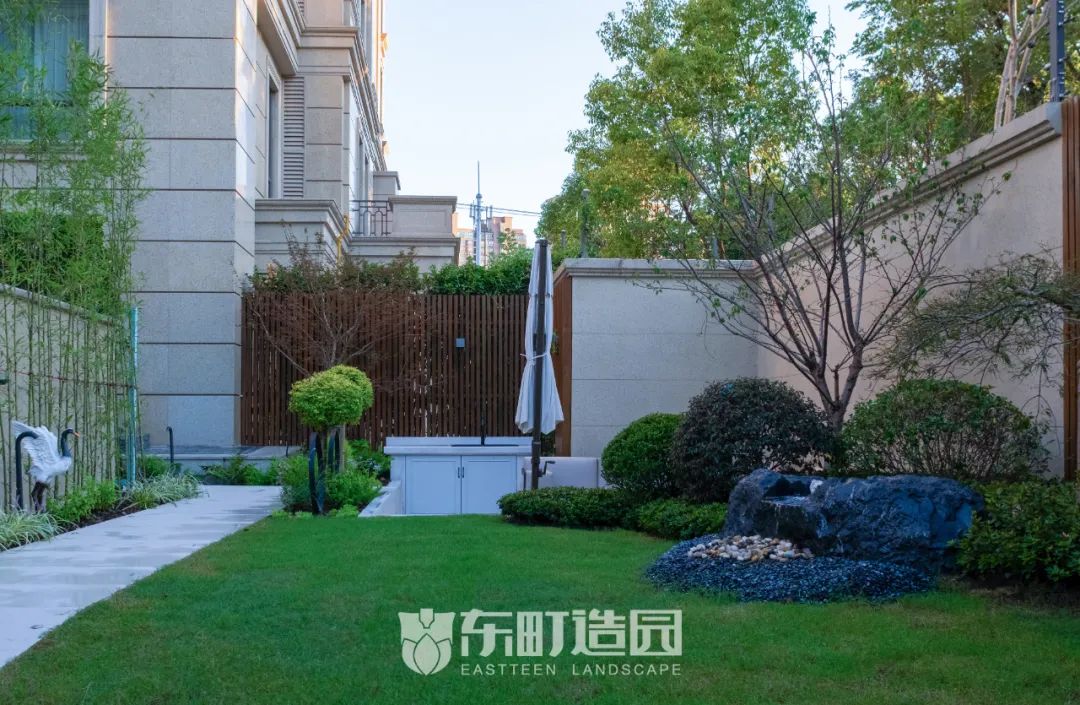 上海 70㎡中式庭院 | 枯山水涟漪映罗汉松-14