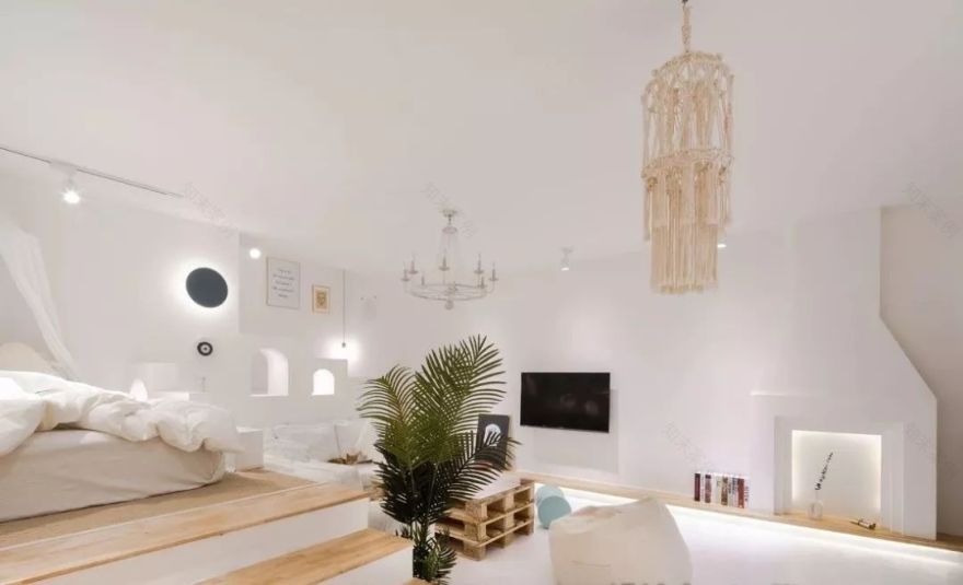 120㎡民宿风混搭家居,纯白打造浪漫不造作体验-10