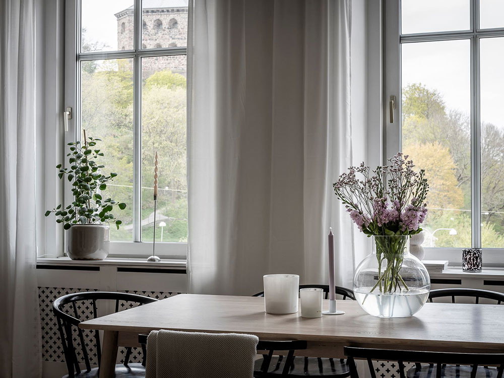 瑞典哥德堡优雅公寓 | 木质厨房与柔和色彩的完美结合-13