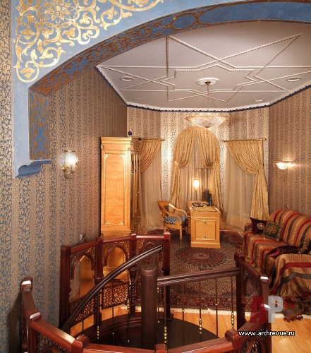 带哥特与东方风格元素的郊外住宅室内设计丨Дьячкова Марина（迪亚奇科娃·玛丽娜）-27