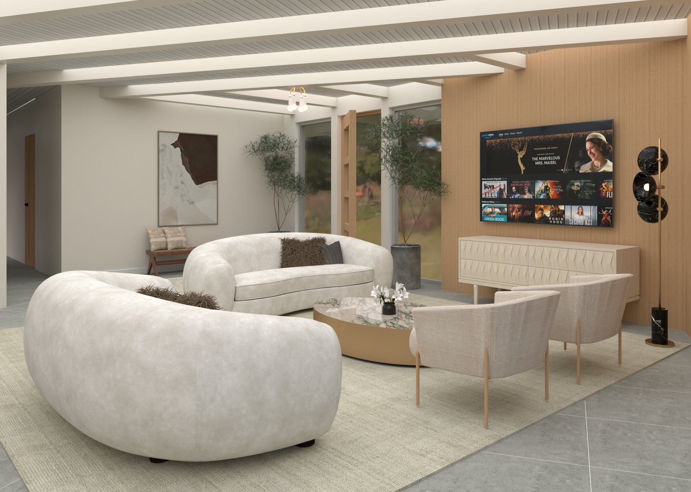 Family Room Interior Rendering-3