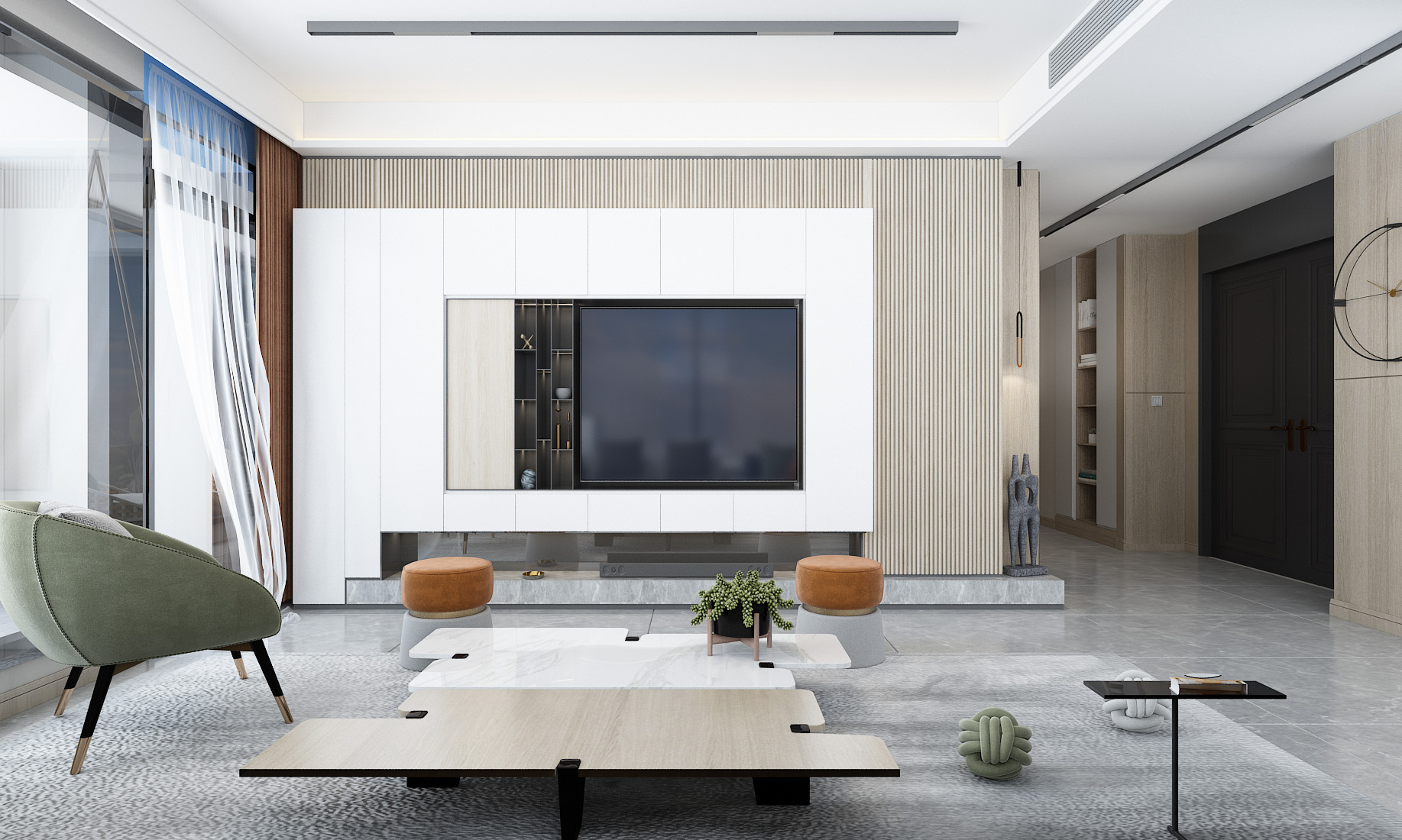 济南二百平全方位落地窗豪宅设计-10