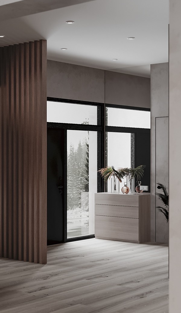 高级灰色系别墅设计 简约自然 超有格调！-6