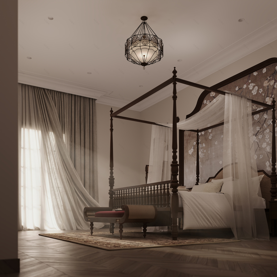 东方巴黎风情主卧丨埃及-8