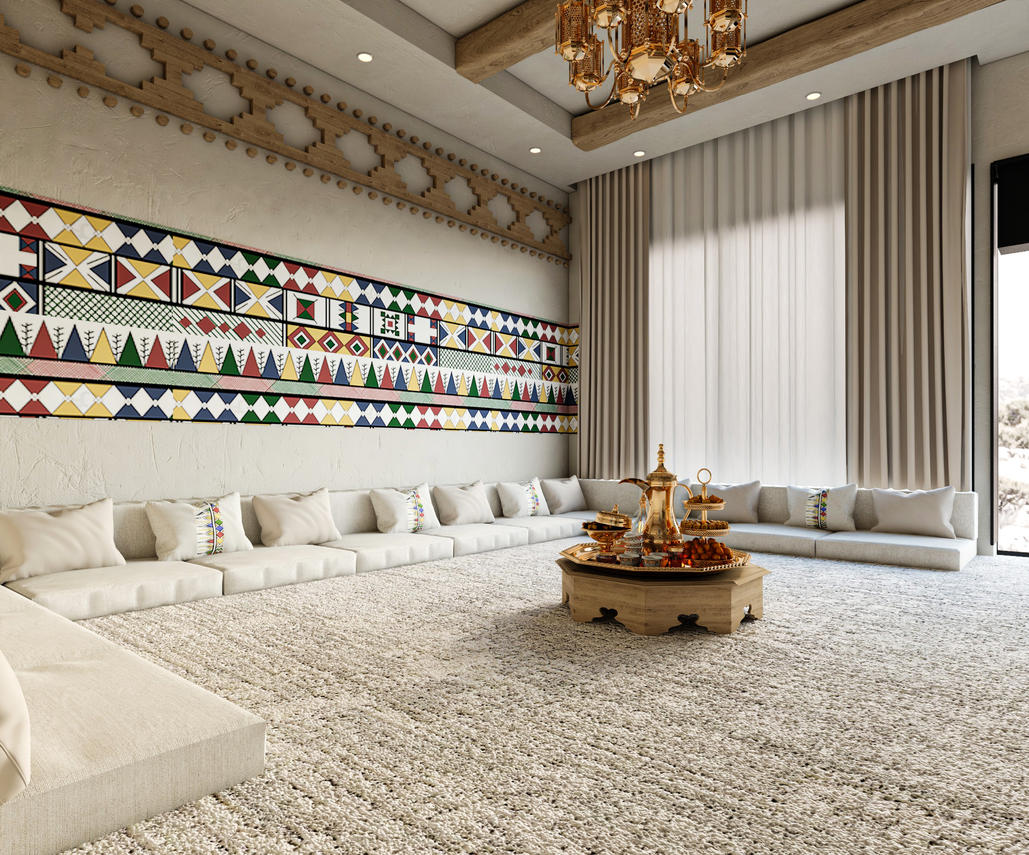 沙特阿拉伯阿西尔议会厅（Majlis in kSA）丨ARWA ALHAMDI DESIGN-9