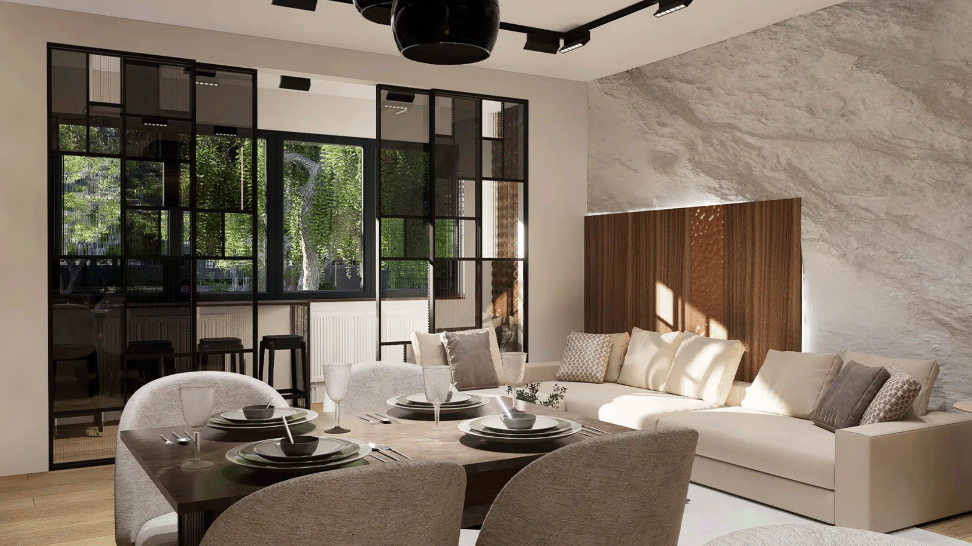 Man Cave – A Modern 100 m² Apartment by M1st Design-16