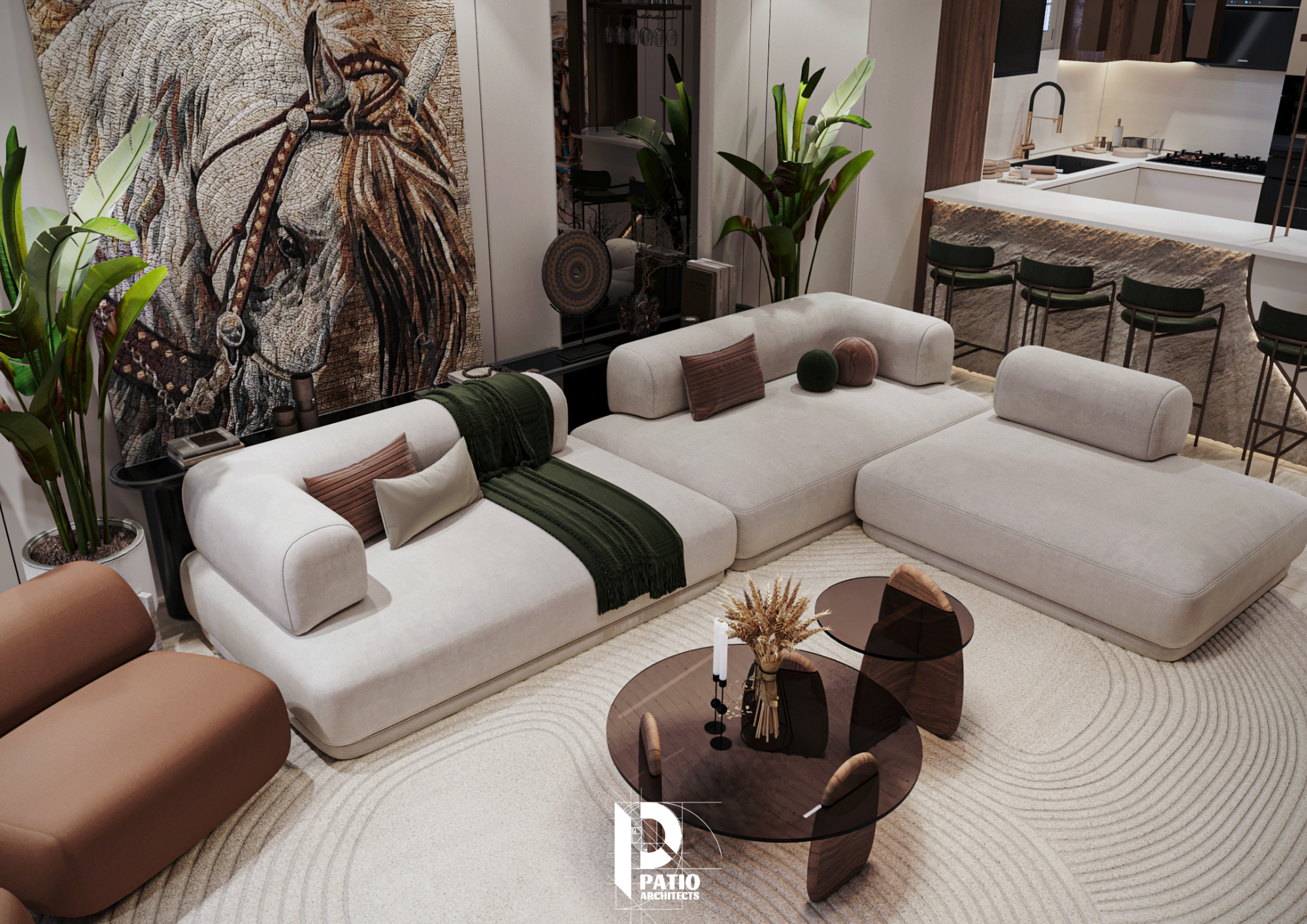 Modern Family Reception Interior Design-11