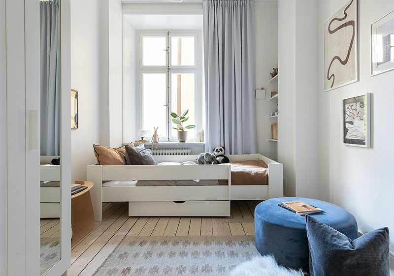 瑞典温馨女性公寓，弧形设计成亮点-28