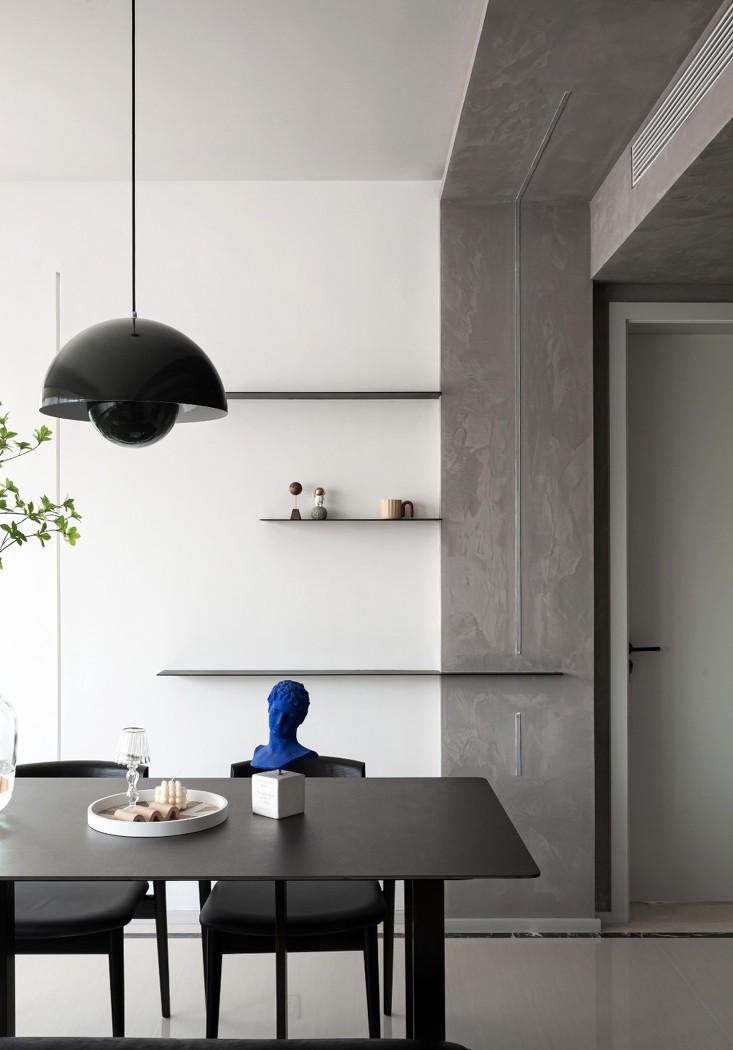 上北设计 | 蓝白之间 | 精装房的艺术变身-5