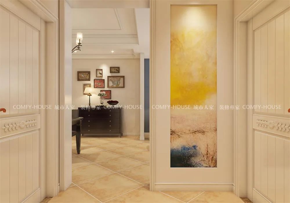 简美风三室两厅，绿植美式隔断打造清新净土-10