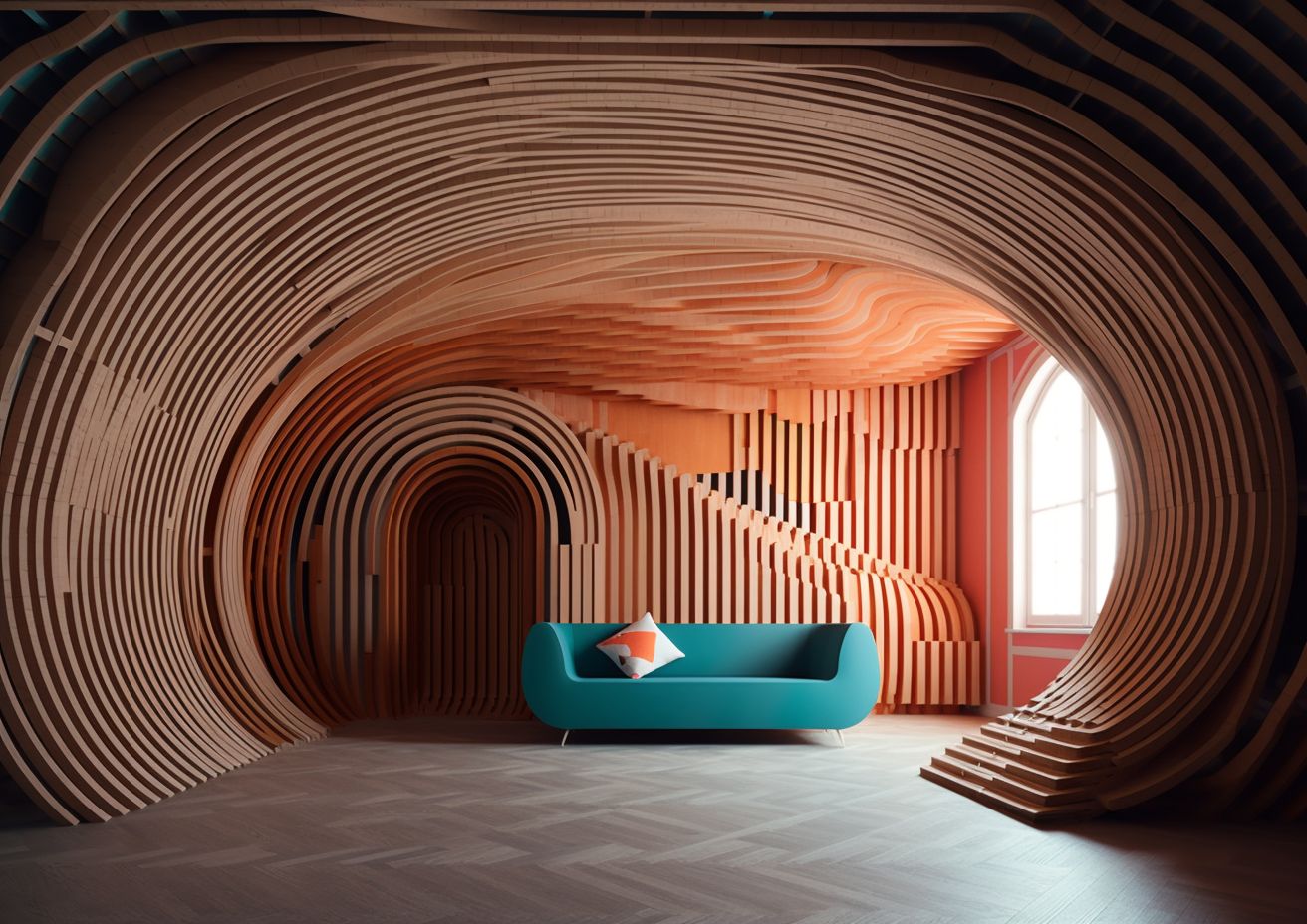 未来流线型客厅室内设计-3